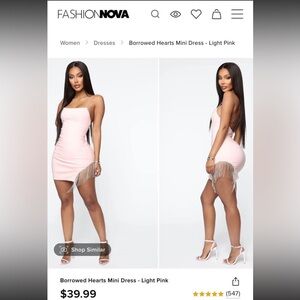 Brand new Fashion Nova pink mini dress
